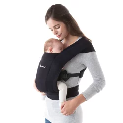 Ergobaby Embrace Cozy Knit Newborn Carrier - Pure Black