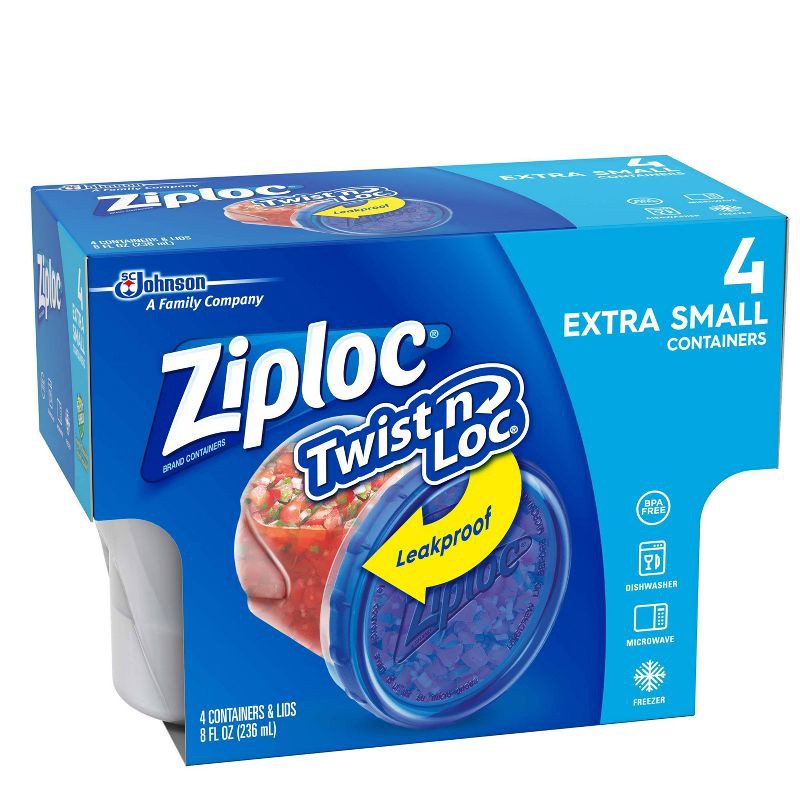 Ziploc Brand, Food Storage Containers with Lids, Twist n Loc, Mini
