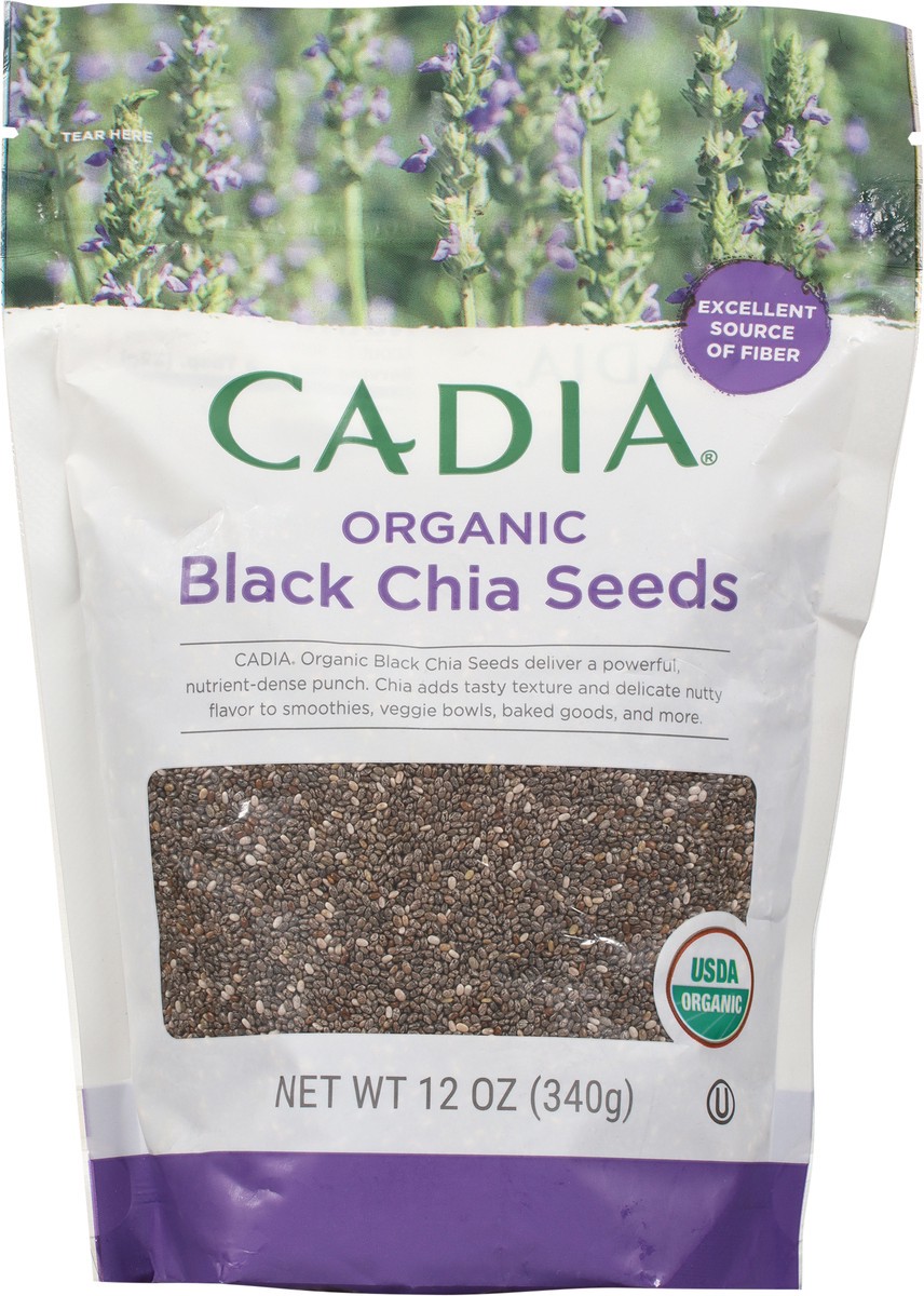 slide 6 of 9, Cadia Organic Black Chia Seeds 12 oz, 12 oz