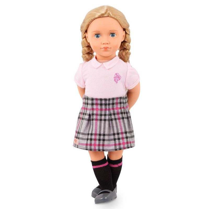 slide 3 of 8, Our Generation Hally with Storybook & Accessories 18" Posable School Doll, 1 ct