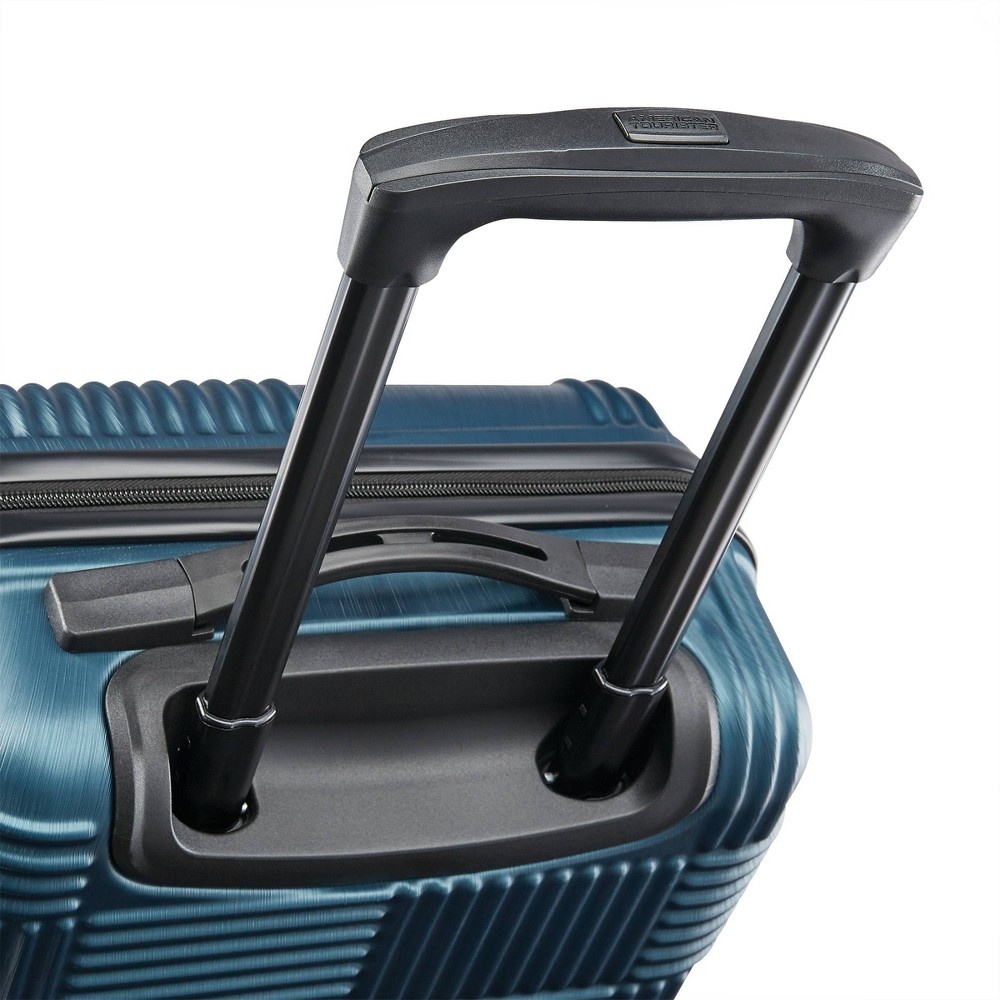 slide 4 of 10, American Tourister Underseat Hardside Carry On Suitcase - Deep Teal Checkered, 1 ct