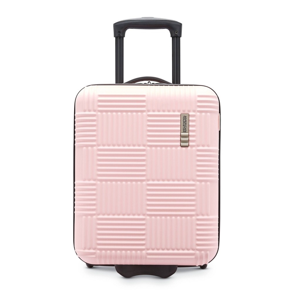 slide 3 of 10, American Tourister Underseat Hardside Carry On Suitcase - Pink Checkered, 1 ct