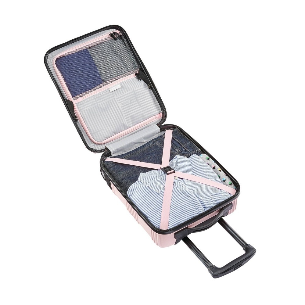 slide 5 of 10, American Tourister Underseat Hardside Carry On Suitcase - Pink Checkered, 1 ct