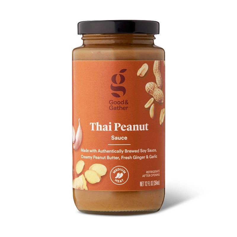 slide 1 of 4, Thai Peanut Sauce - 12oz - Good & Gather™, 12 oz