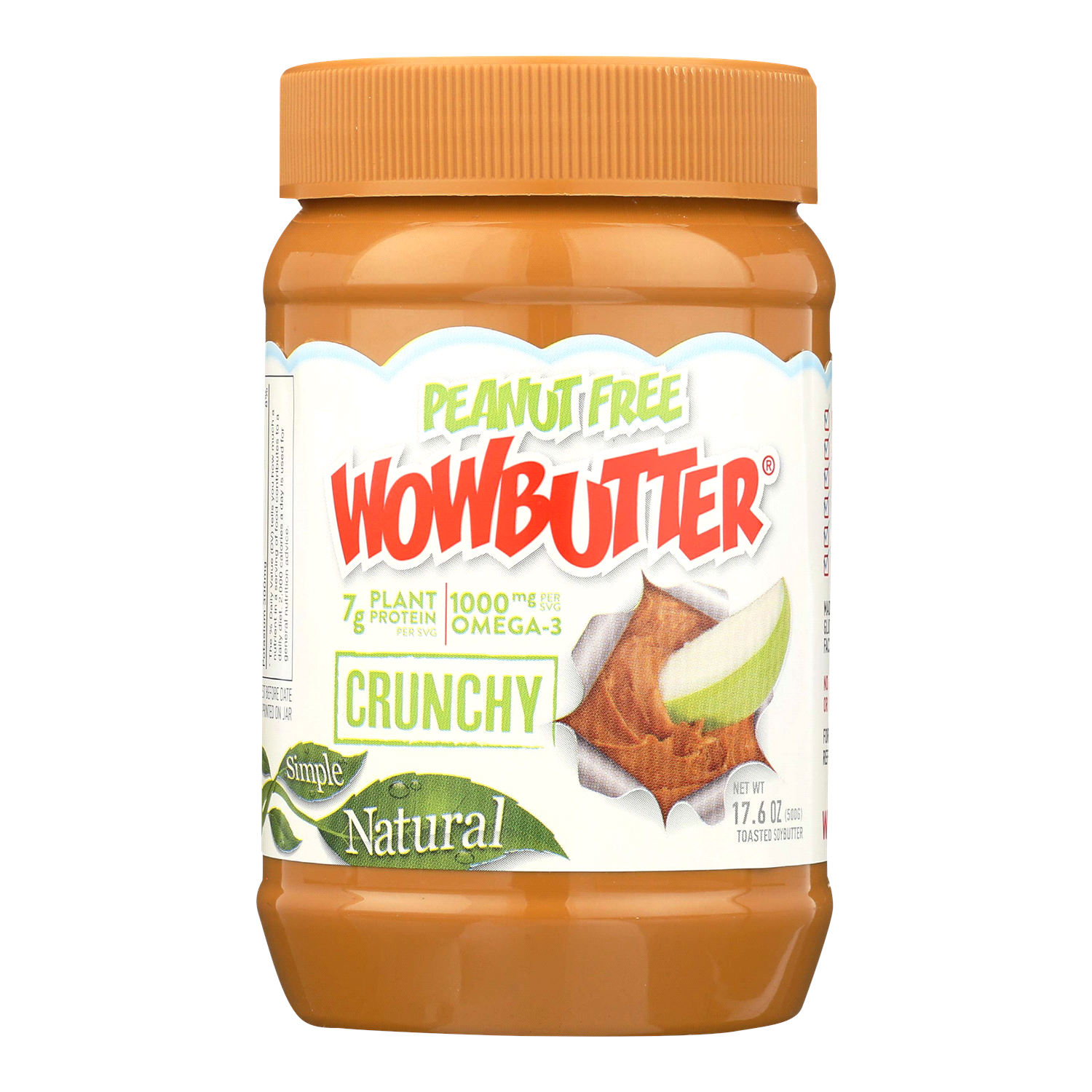 slide 1 of 3, WOWBUTTER Crunchy Peanut Free Spread, 17.6 oz