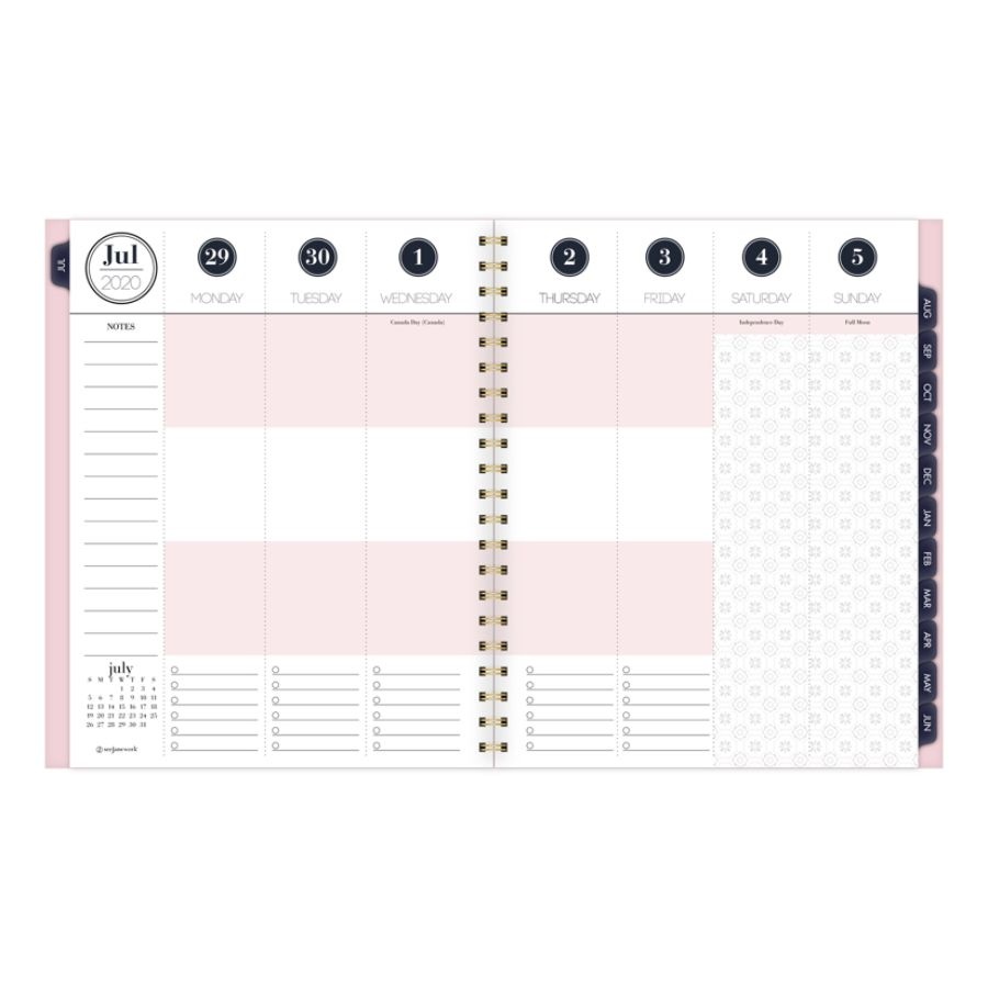 slide 5 of 5, See Jane Work Die-Cut Academic Weekly/Monthly Planner, 8-1/2'' X 11'', Navy Geometric, July 2020 To June 2021, Sj102-905A, 1 ct