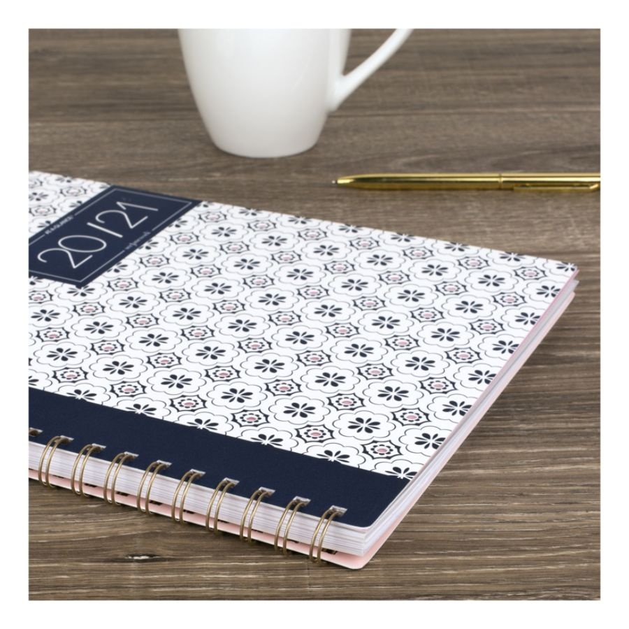 slide 3 of 5, See Jane Work Die-Cut Academic Weekly/Monthly Planner, 8-1/2'' X 11'', Navy Geometric, July 2020 To June 2021, Sj102-905A, 1 ct