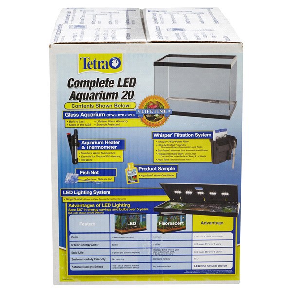 slide 24 of 25, Tetra Glass Aquarium Kit, 20 gal