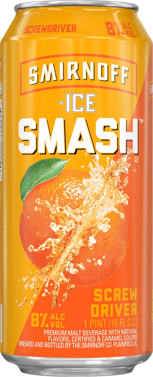 slide 2 of 3, Smirnoff Ice Smash Screw Driver Malt Beverage 1 pt, 1 pint