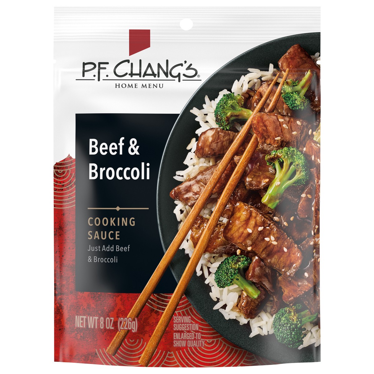 slide 1 of 5, P.F. Chang's Home Menu Beef and Broccoli Cooking Sauce and Marinade, 8 fl oz., 8 oz