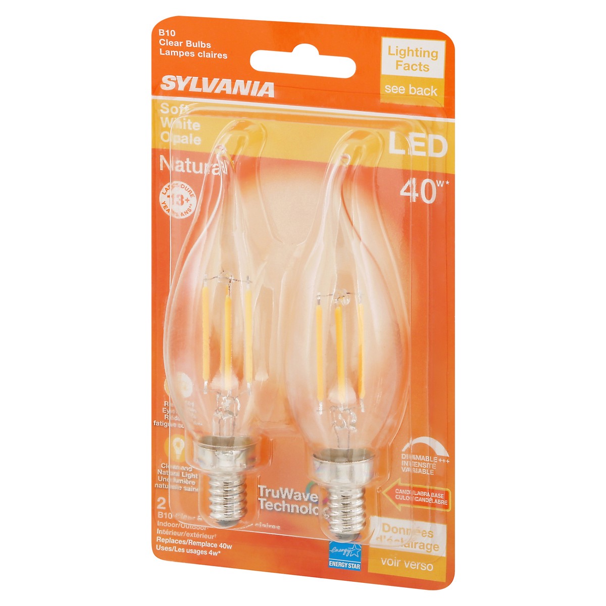 slide 3 of 9, Sylvania Natural 4 Watts Clear Soft White Opale LED Light Bulbs 2 ea, 2 ct