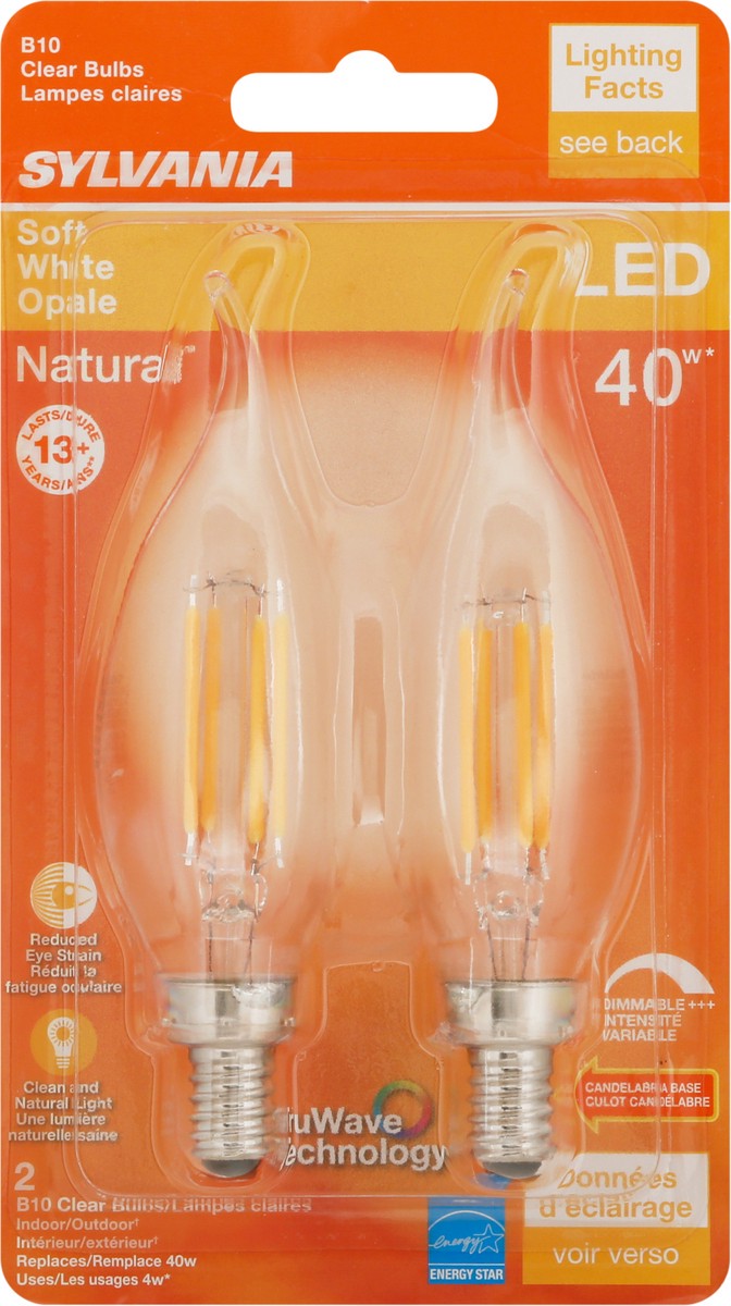 slide 2 of 9, Sylvania Natural 4 Watts Clear Soft White Opale LED Light Bulbs 2 ea, 2 ct