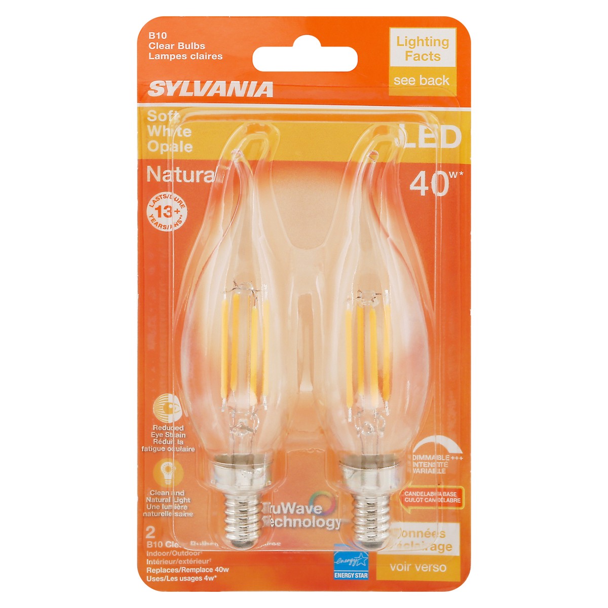 slide 1 of 9, Sylvania Natural 4 Watts Clear Soft White Opale LED Light Bulbs 2 ea, 2 ct