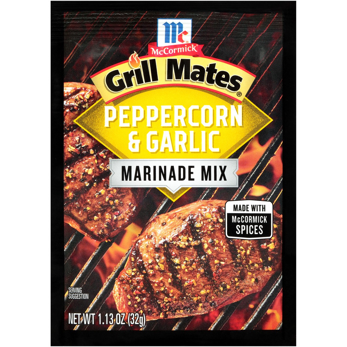 slide 1 of 8, McCormick Grill Mates Peppercorn & Garlic Marinade Mix 1.13 oz. Packet, 1.13 oz