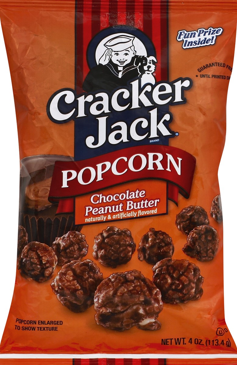 slide 5 of 5, Cracker Jack Chocolate Peanut Butter Popcorn, 4 oz