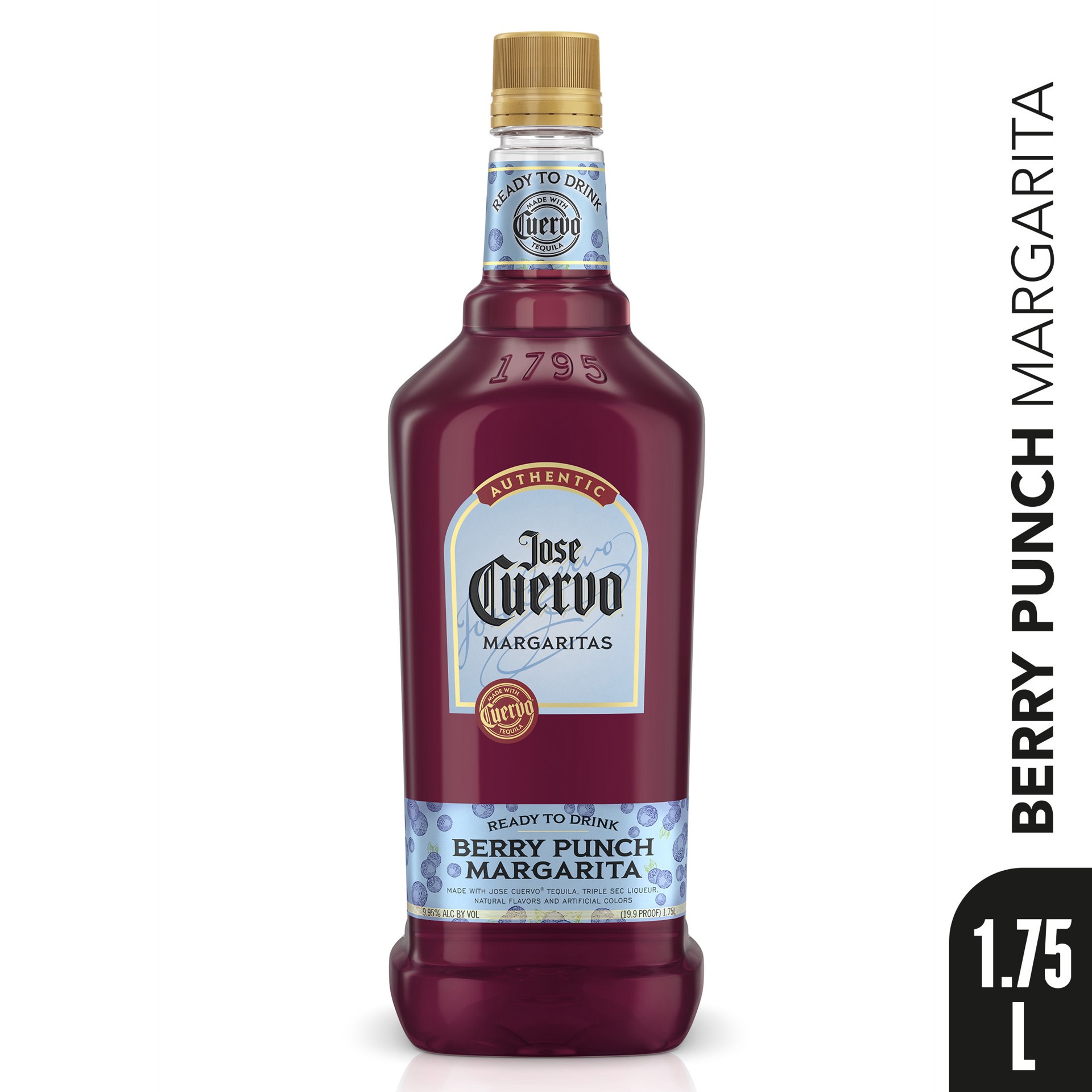 slide 1 of 5, Jose Cuervo Authentic Margarita Berry Punch Ready to Drink Cocktail - 1.75 L, 1.75 liter