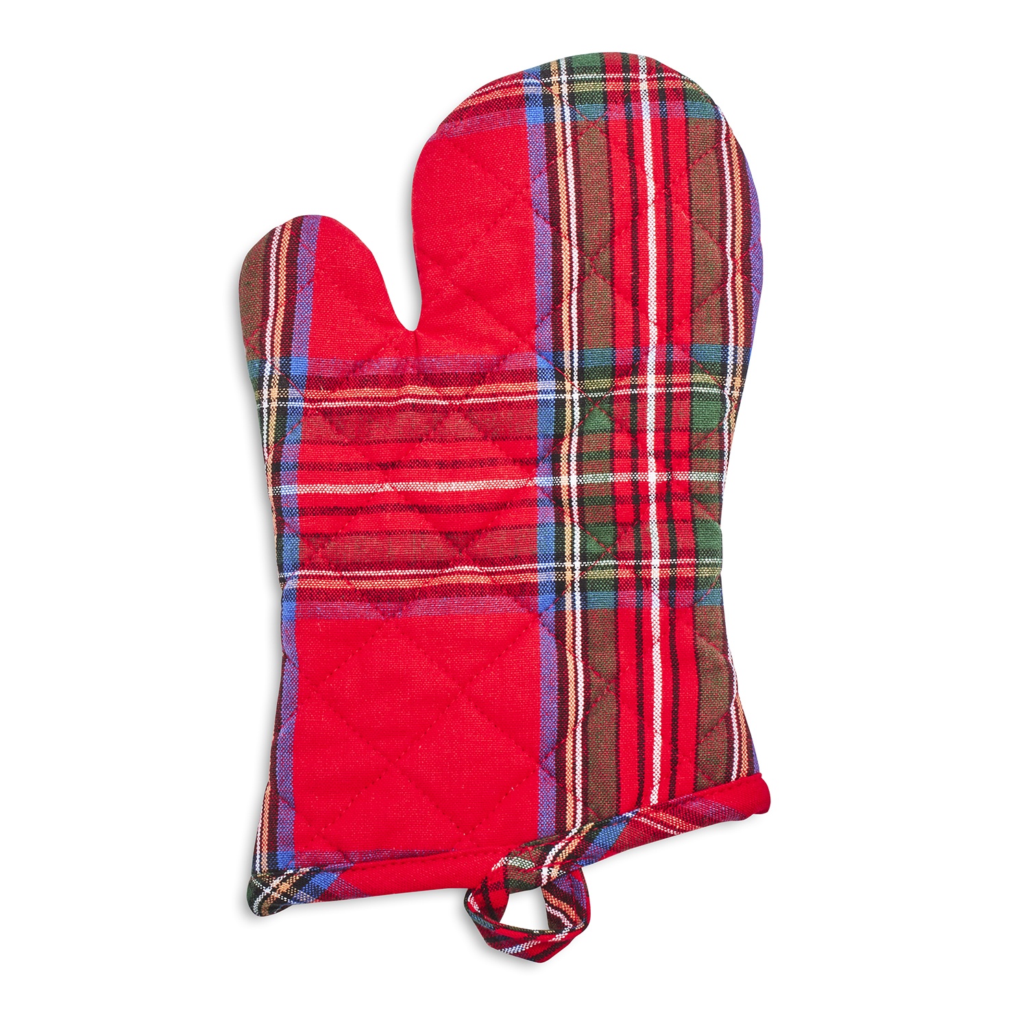 slide 1 of 1, Sur La Table Christmas Plaid Oven Mitt, 1 ct