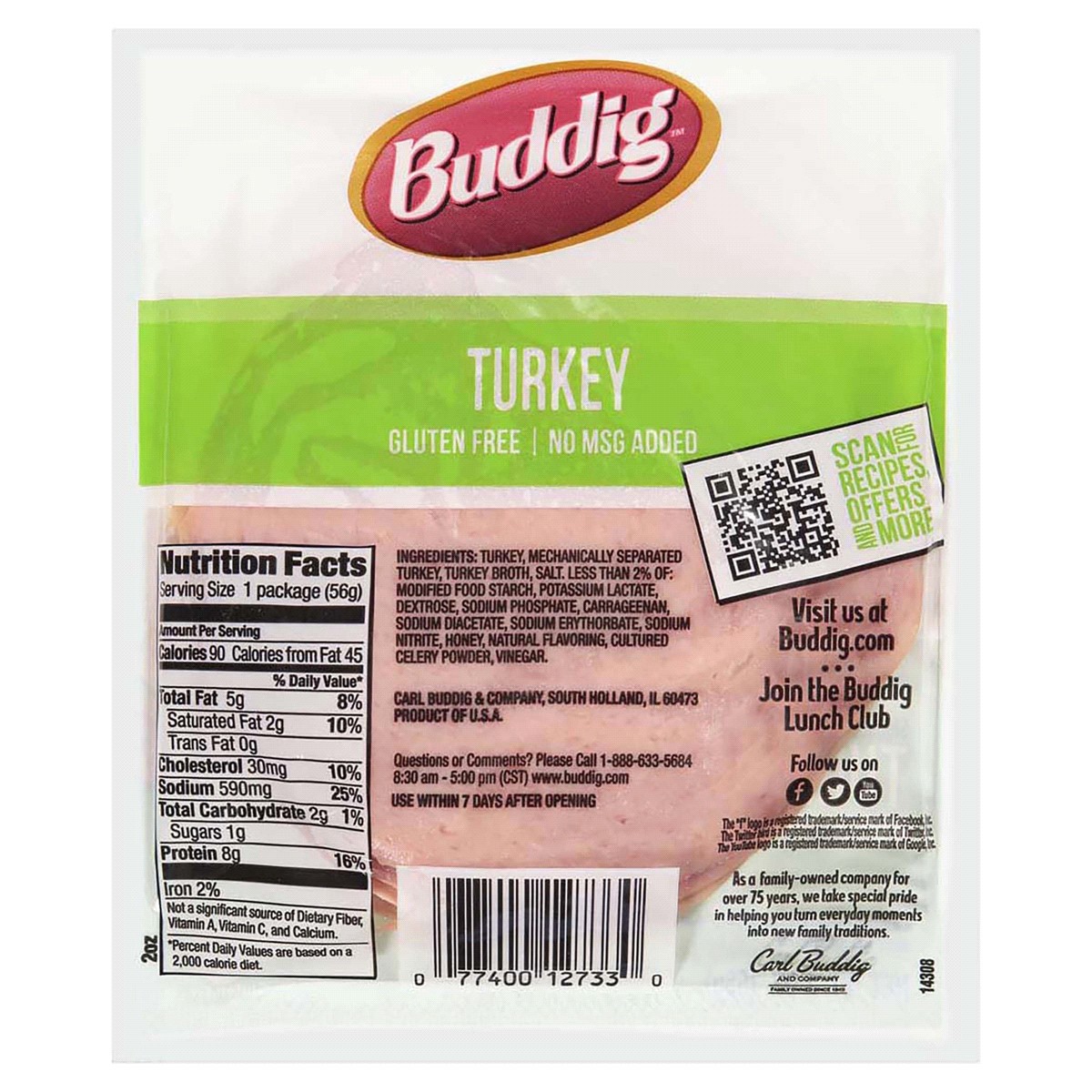 slide 2 of 2, Buddig Turkey 2 oz, 2 oz