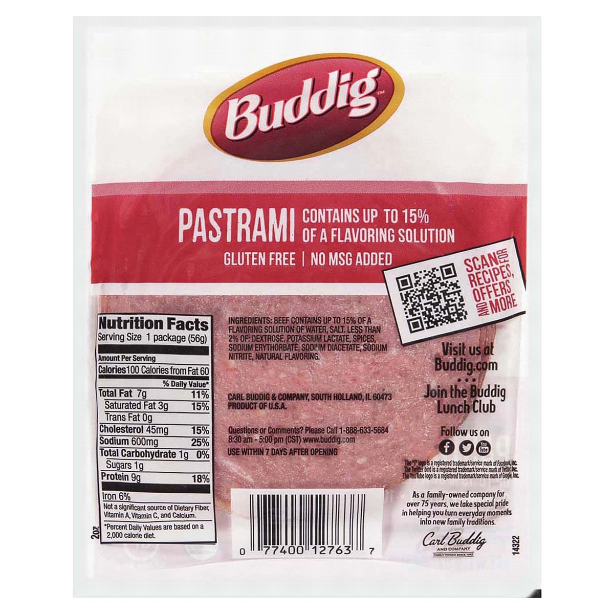 slide 2 of 2, Buddig Pastrami 2 oz, 2 oz