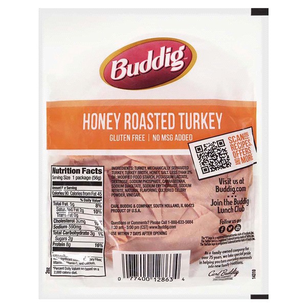 slide 4 of 5, Carl Buddig Original Honey Roasted Turkey, 2 oz, 2 oz