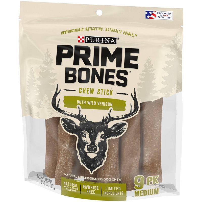 slide 5 of 6, Prime Bones Antler Venison Chewy Dog Treat - 21.8oz - M, 21.8 oz