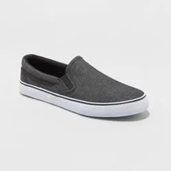 Men's Phillip Twin Gore Sneakers - Goodfellow & Co™ Charcoal 13: Slip-On, Padded Collar, Non-Marking Outsole