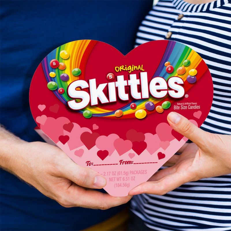 slide 6 of 9, Skittles Original Valentine's Heart Box Chewy Candy - 6.51oz, 6.51 oz