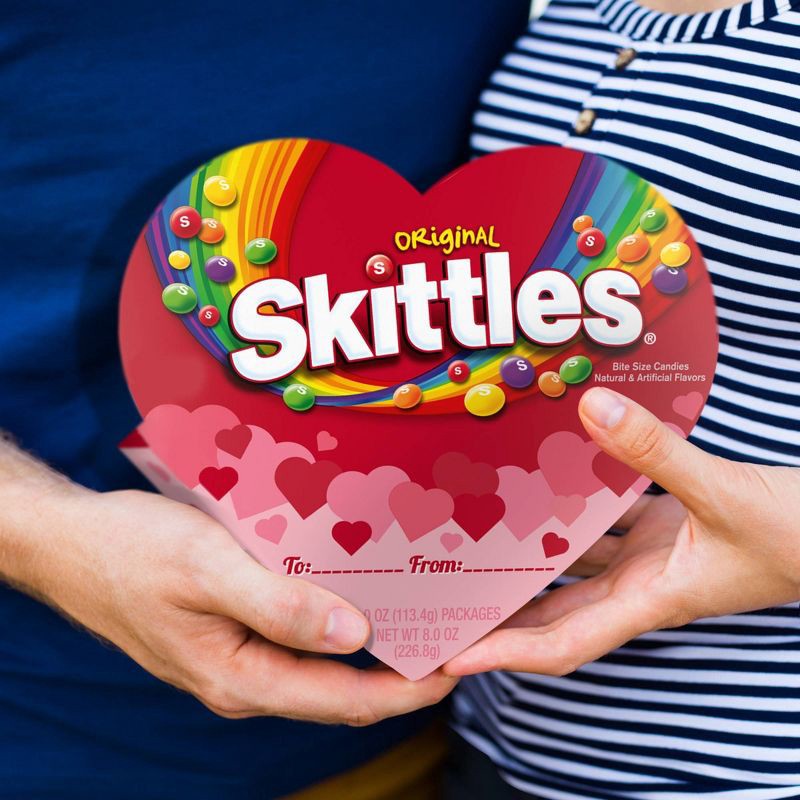 slide 4 of 7, Skittles Original Valentine's Heart Box Chewy Candy - 6.51oz, 6.51 oz