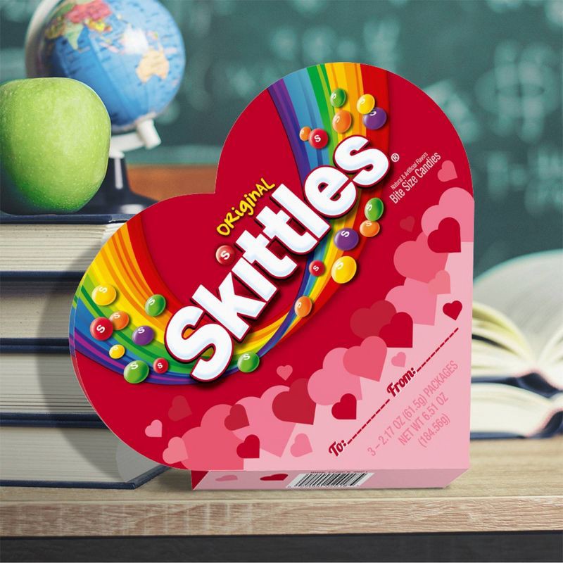 slide 5 of 7, Skittles Original Valentine's Heart Box Chewy Candy - 6.51oz, 6.51 oz