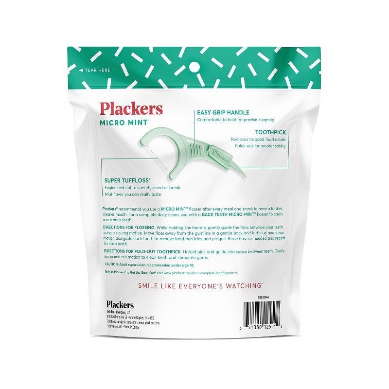 slide 6 of 7, Plackers Micromint Flosser - 300ct, 300 ct
