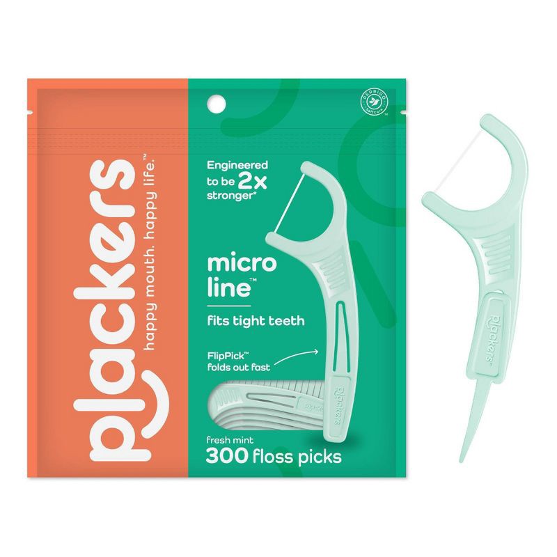 slide 1 of 7, Plackers Micromint Flosser - 300ct, 300 ct