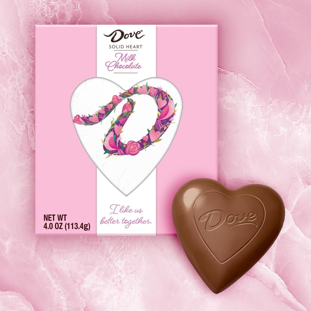 slide 2 of 7, Dove Chocolate Dove Solid Valentine's Milk Chocolate Heart, 4 oz