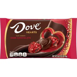Dove Chocolate Dove Promises Dark Chocolate Valentine's Day Candy Hearts Gift Bag - 8.87oz