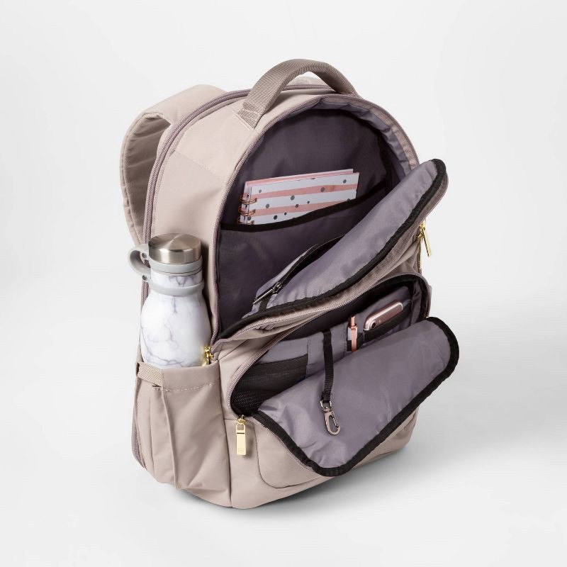 slide 5 of 8, Signature Day Trip Backpack Taupe - Open Story™, 1 ct
