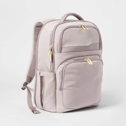 Signature Day Trip Backpack Taupe - Open Story™: 24L Water-Resistant Laptop Bag