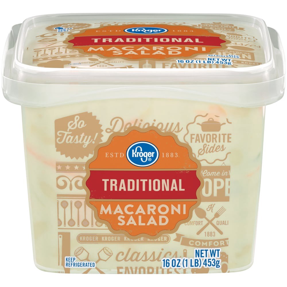 slide 1 of 3, Kroger Traditional Macaroni Salad, 16 oz
