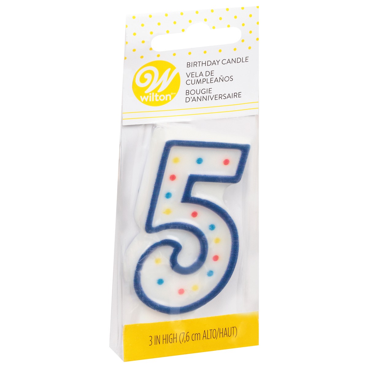 slide 5 of 9, Wilton 5 Birthday Candle 3 Inch 1 ea, 1 ct