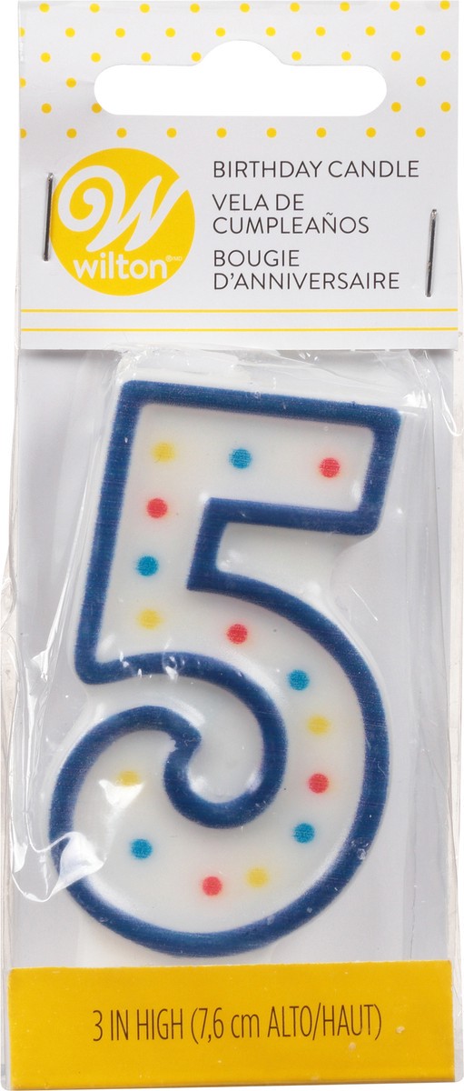 slide 6 of 9, Wilton 5 Birthday Candle 3 Inch 1 ea, 1 ct