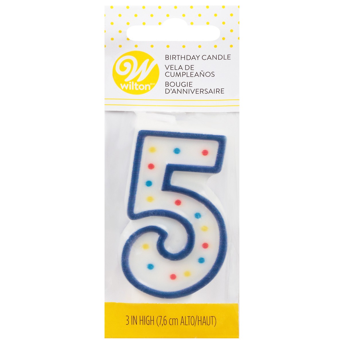 slide 3 of 9, Wilton 5 Birthday Candle 3 Inch 1 ea, 1 ct