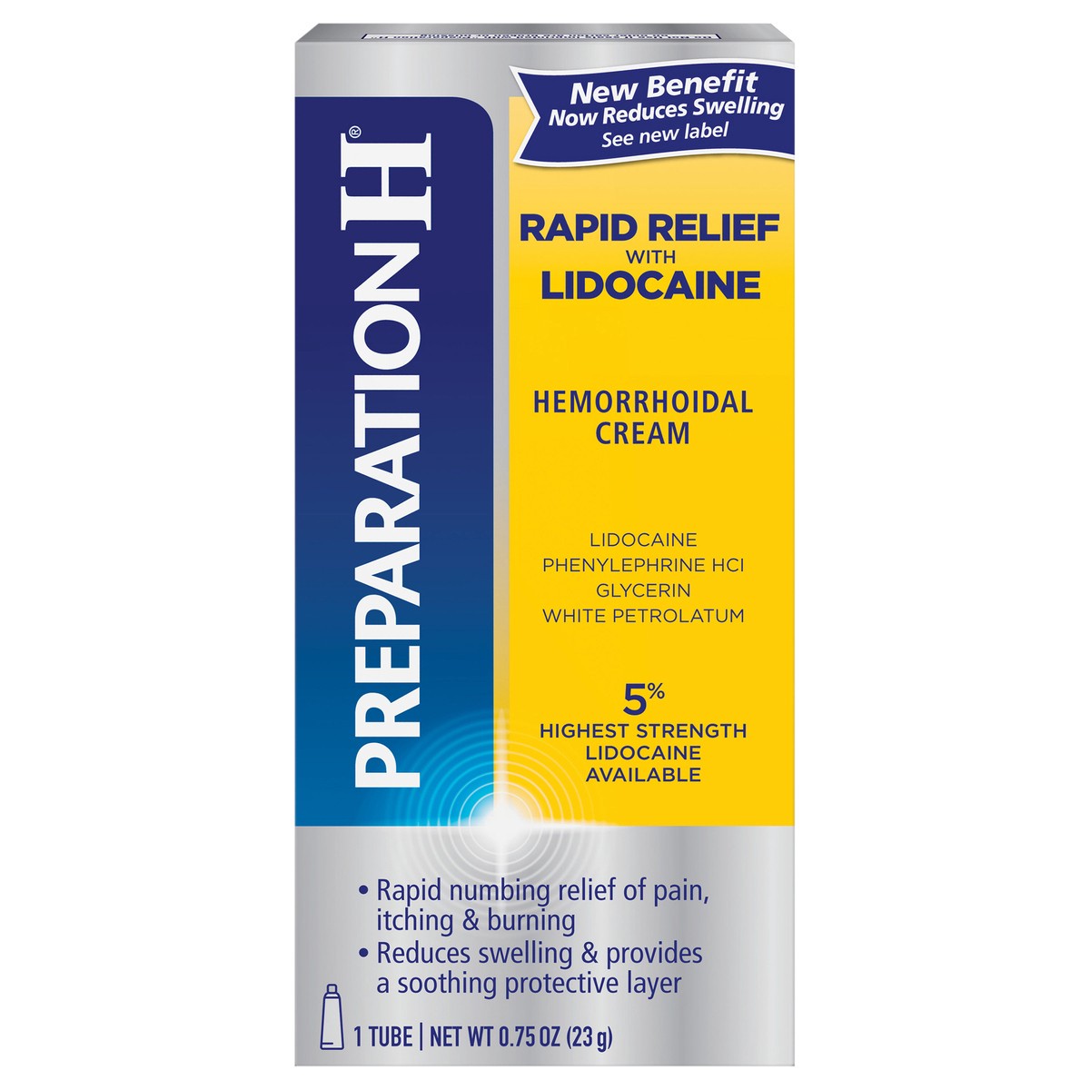 slide 1 of 9, Preparation H Hemorrhoidal Cream 1 ea, 1 ct