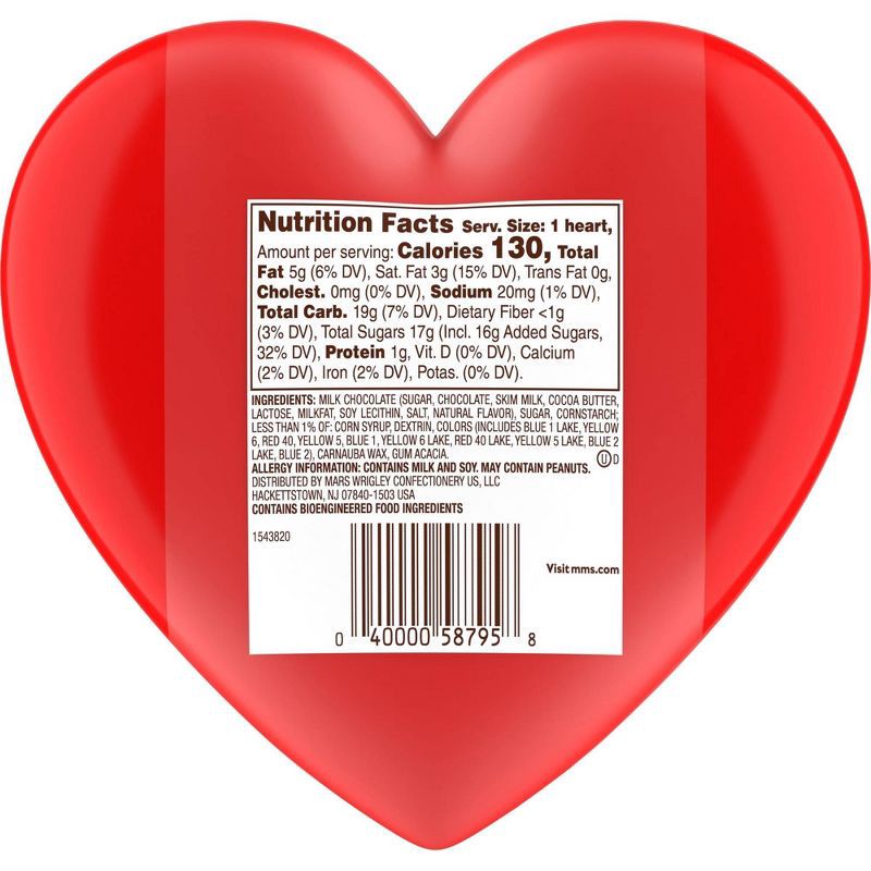 slide 8 of 8, M&M's Valentine's Milk Chocolate Heart Fun Size - 0.93oz, 0.93 oz