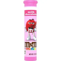 M&M's Valentine's Day Milk Chocolate Candies Minis Candy Valentine Tube - 1.77oz
