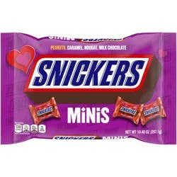 Snickers Minis Valentine's Day Chocolate Candy Bars Bag - 10.48oz