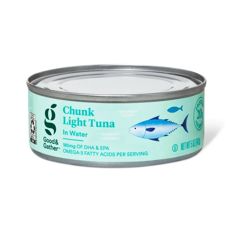 slide 1 of 3, Chunk Light Tuna in Water - 5oz - Good & Gather™, 5 oz