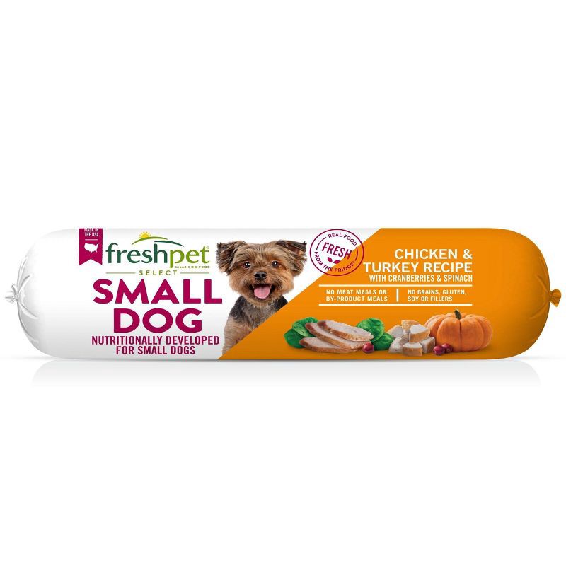 slide 1 of 2, Freshpet Select Roll Small Wet Dog Chicken & Turkey Recipe Refrigerated Wet Dog Food - 1lb, 1 lb