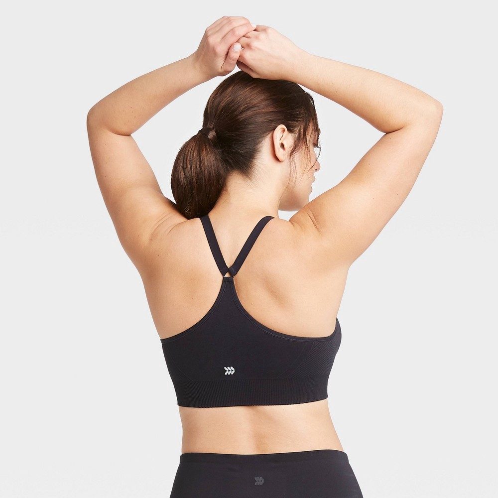 Women's Seamless Medium Support Cami Midline Sports Bra - All In Motion™  Dark Blue Xxl : Target