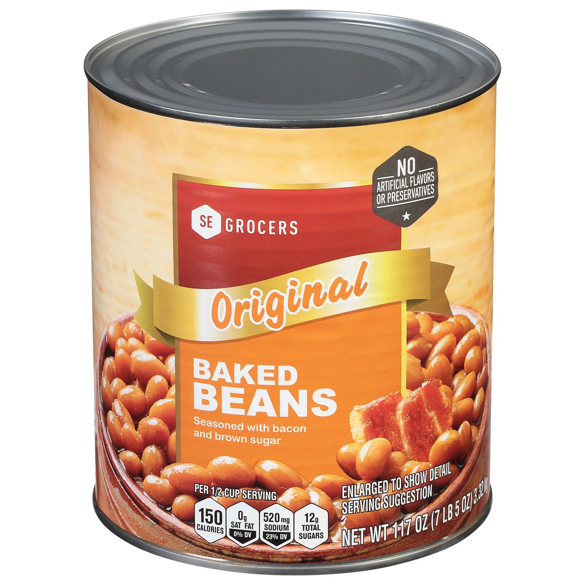 slide 1 of 13, SE Grocers Baked Beans - 117 oz, 117 oz