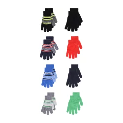 Boys Marled Striped Gloves