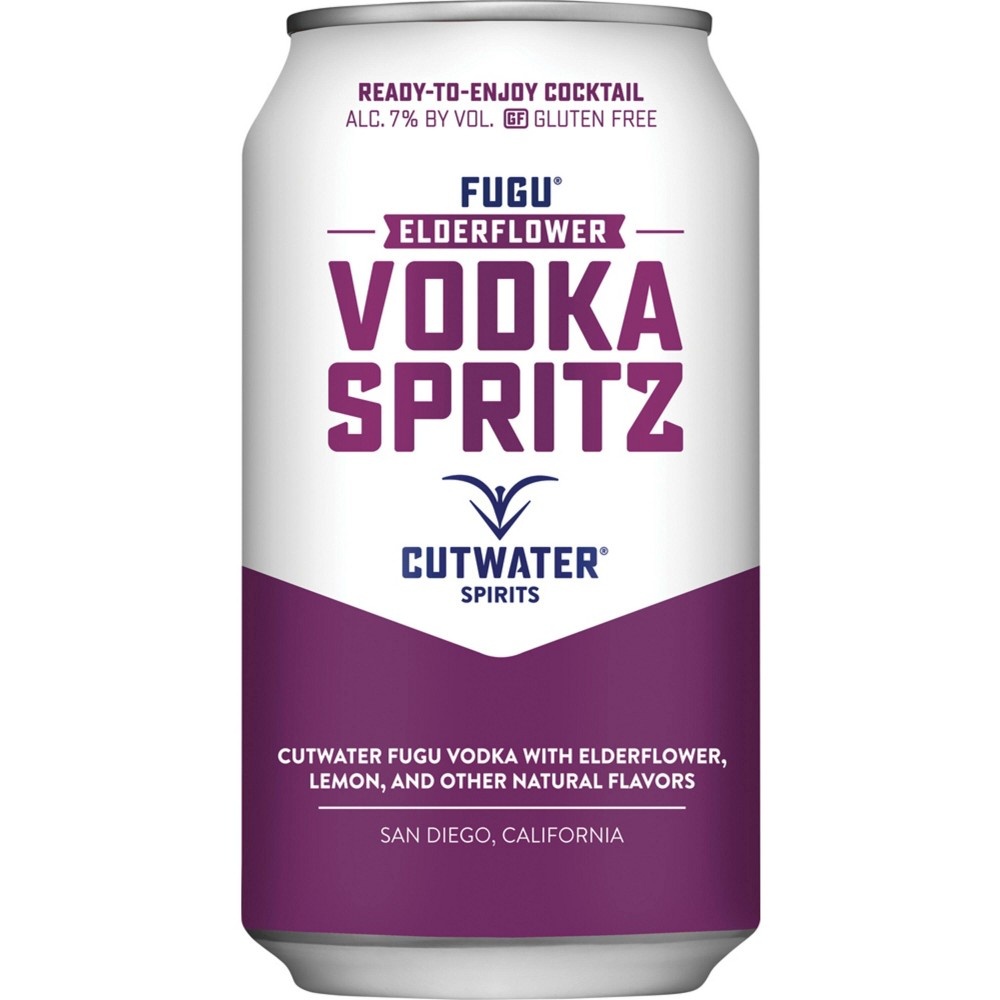 slide 2 of 3, Cutwater Spirits Cutwater Elderflower Vodka Spritz Cocktail - 4pk/12 fl oz Cans, 4 ct; 12 fl oz