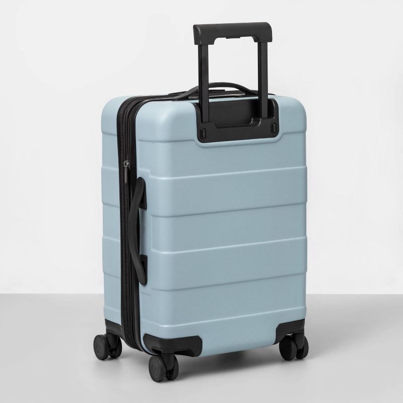 slide 6 of 6, Hardside Carry On Spinner Suitcase Muddy Aqua - Made By Design, 1 ct